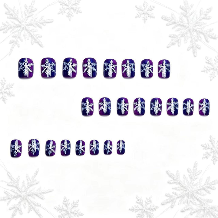 Winter-Theme Frosted Nail Art Bowlift