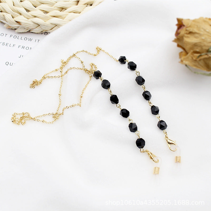 Crystal-Embellished Eyewear Chain Bowlift