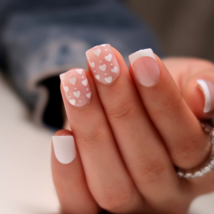 Artistic Nail Art with Heart Pattern Bowlift