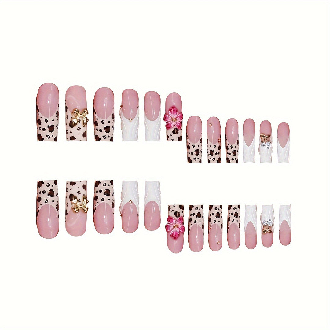 Premium Rhinestone-Embellished Stiletto Press-On Nails Bowlift