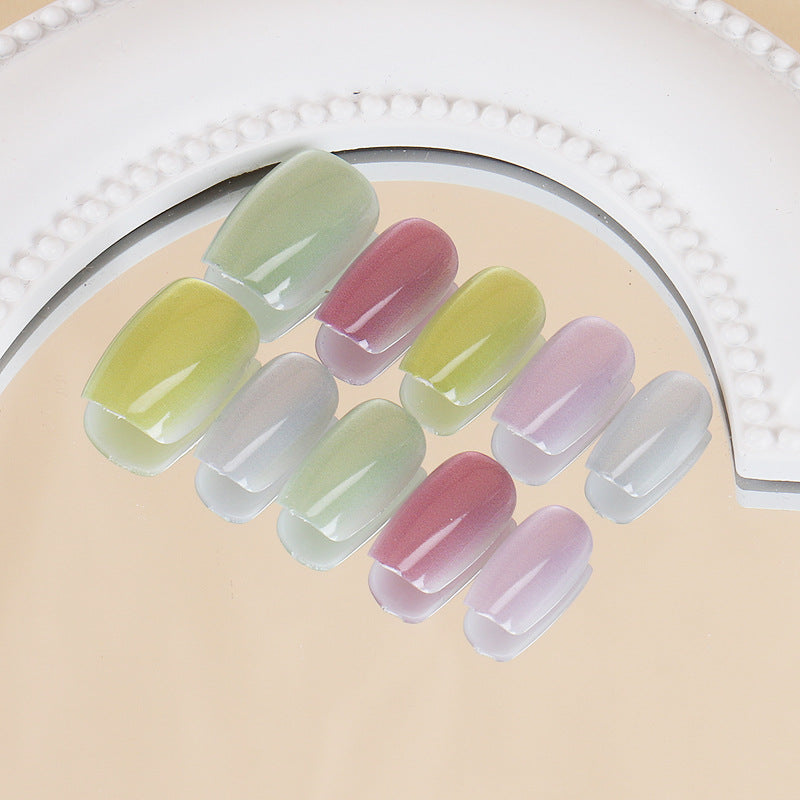 Premium Pastel Ombre Press-On Nail Set Bowlift