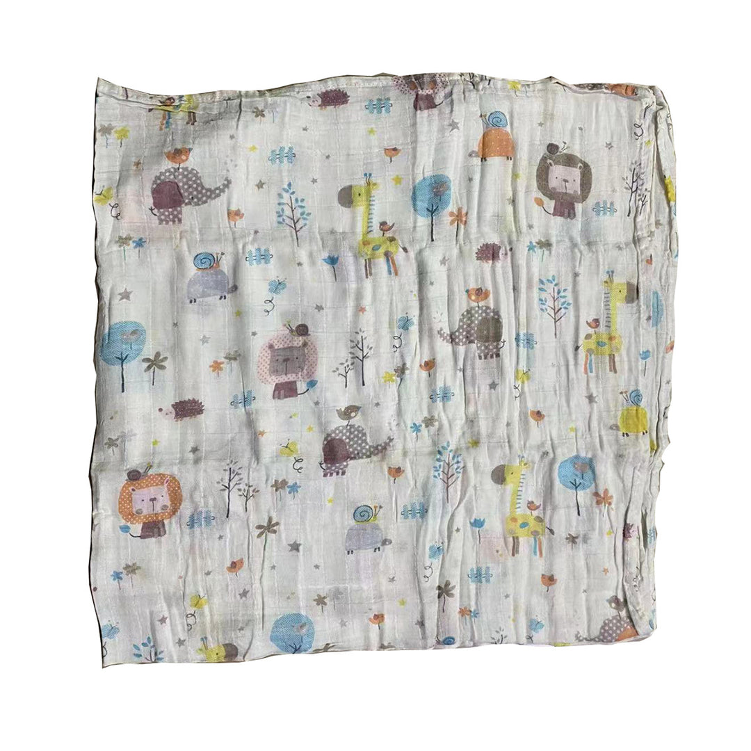 Cute Patterned Muslin Swaddle Blanket Bowlift