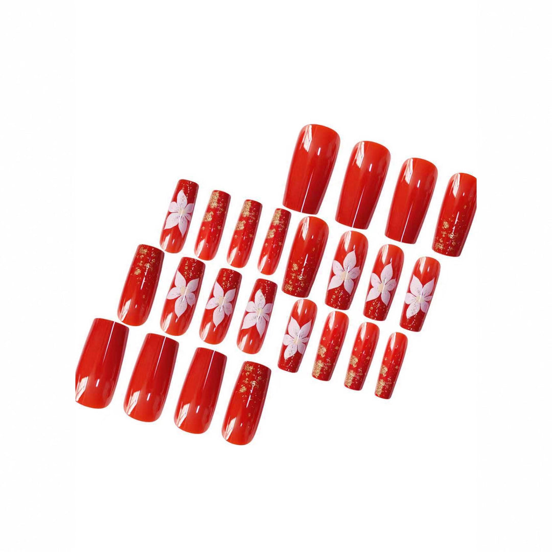 Floral-Design Press-On Nail Art Set Bowlift