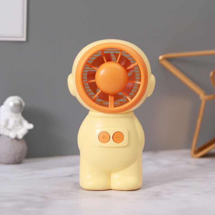 Unisex Portable Hand Fan in playful Astronaut Design Bowlift