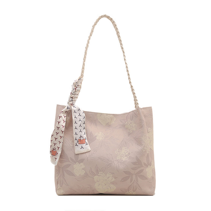 Floral Patterned Shoulder Tote Bag Bowlift
