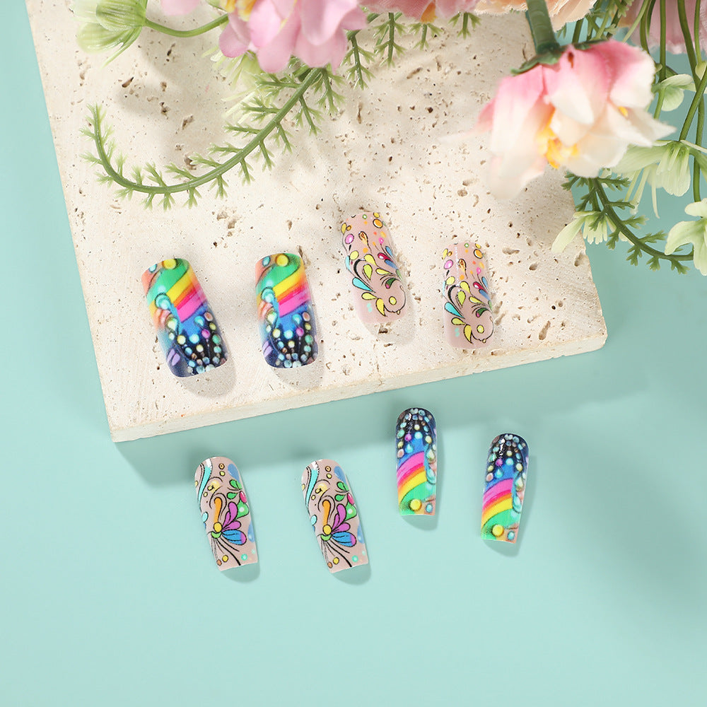 Art nails with colorful and creative motif designs Bowlift