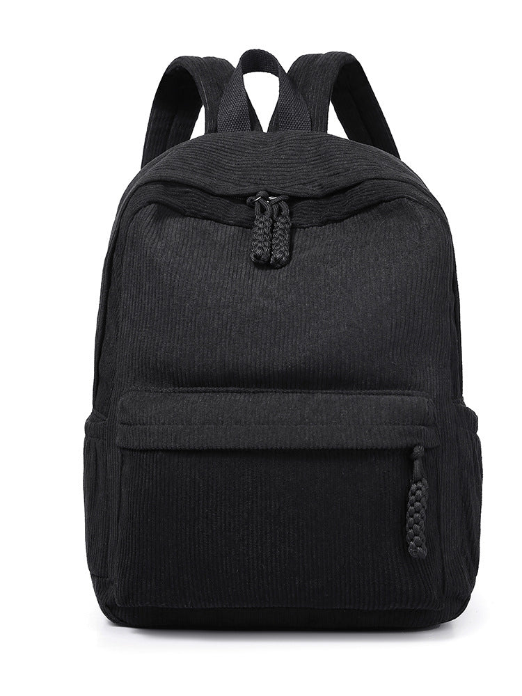 Casual Corduroy Backpack Bowlift