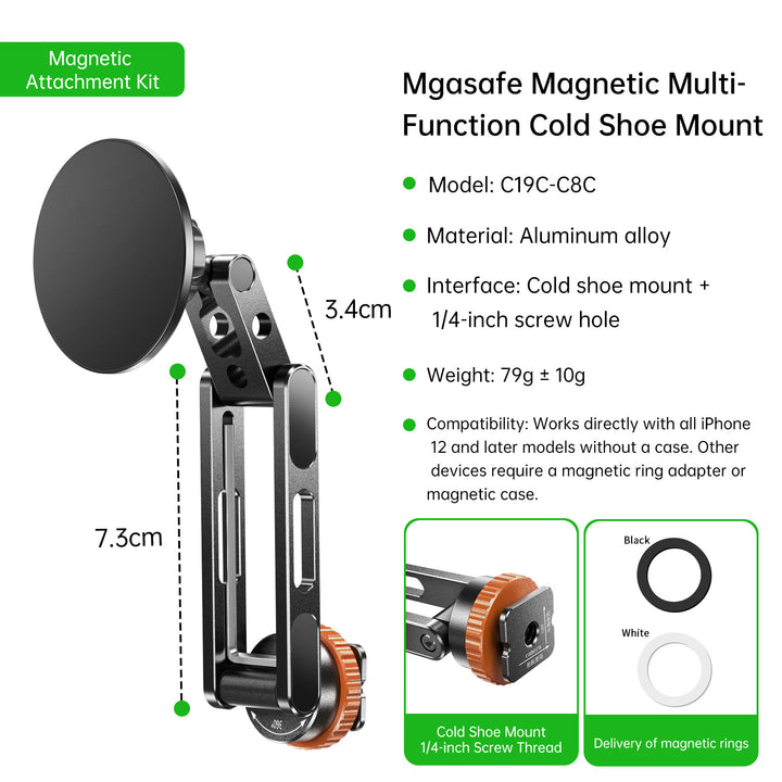 Unisex Magnetic Multi-Purpose Camera Shoe Mount Bowlift