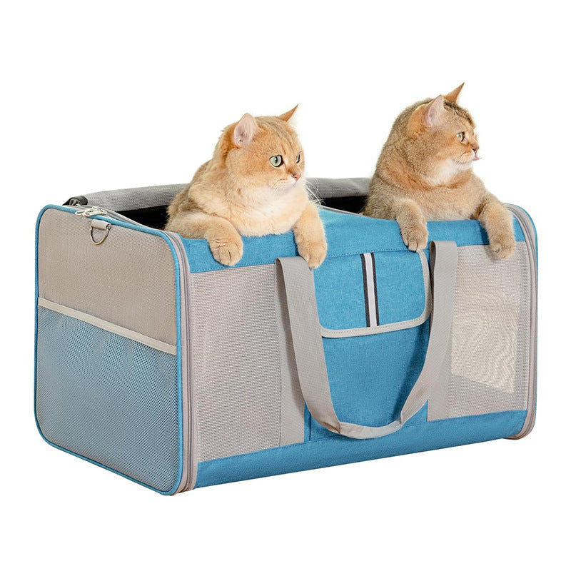 Portable Pet Carrier with Breathable Mesh Inserts Bowlift