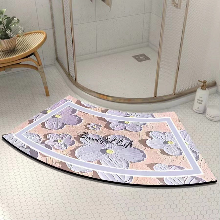 Artistic Curved Bath Mat Bowlift