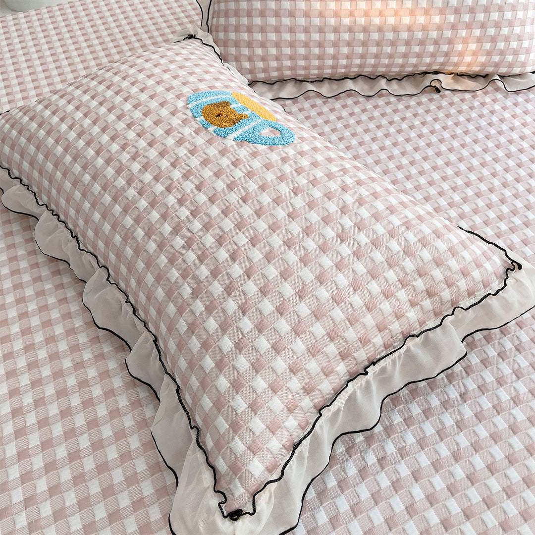 Women's cuddly blanket with playful panda motif and high-quality cotton surface Bowlift