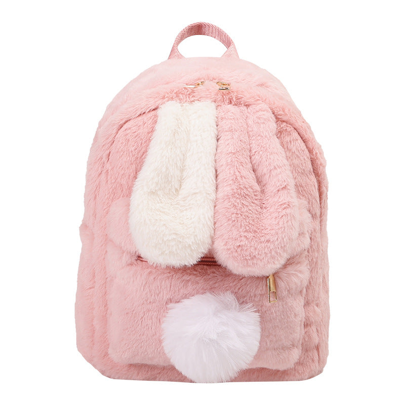 Plush Backpack with Animal Ears Bowlift