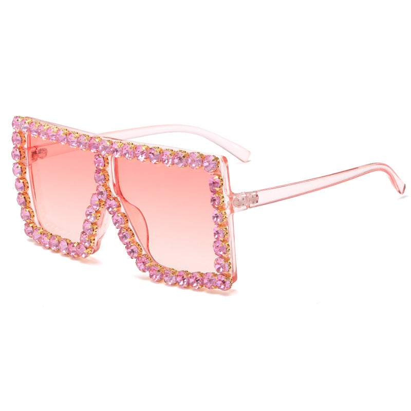 Women's striking square sunglasses with sparkling appliques Bowlift