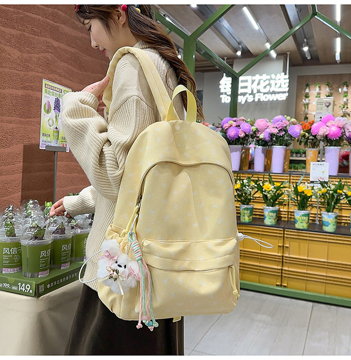 Cute Floral Print Backpack Bowlift
