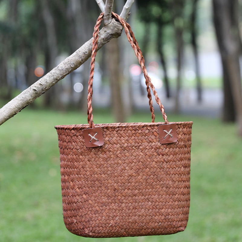 Women Durable Straw Bag Bowlift