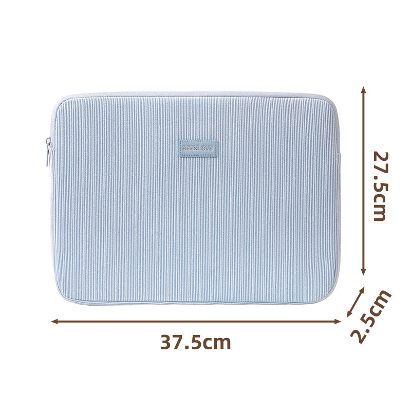 Padded ribbed fabric laptop sleeve for ultrabooks and notebooks Bowlift