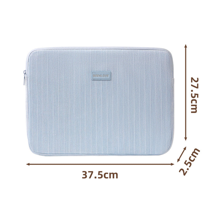 Padded ribbed fabric laptop sleeve for ultrabooks and notebooks Bowlift