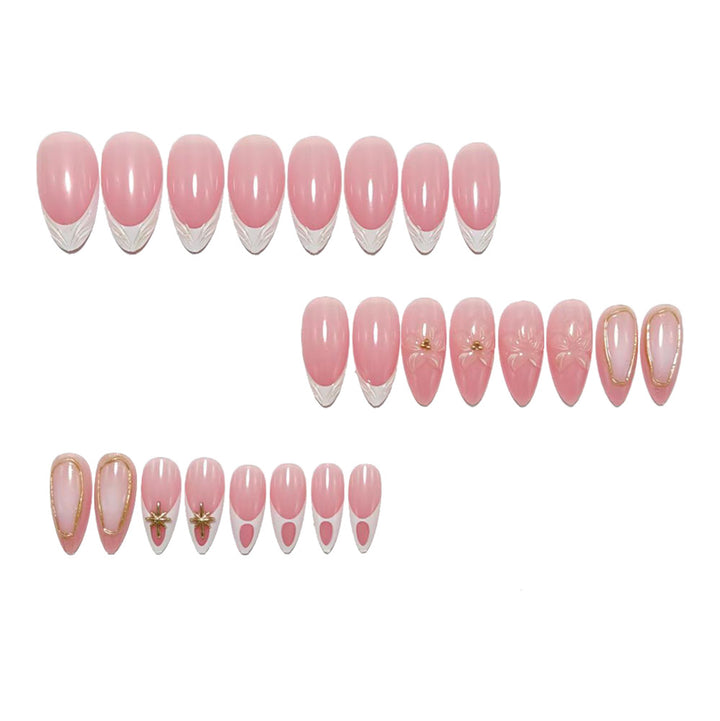 Elegant artificial nails with floral accents Bowlift
