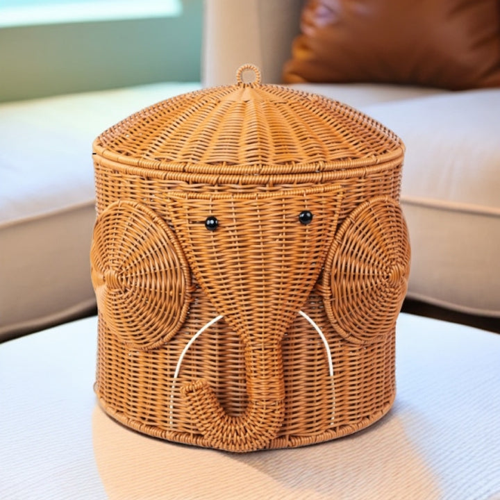 Women Playful Elephant Basket Bowlift