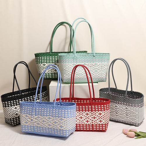 Braided tote bag with modern accents Bowlift