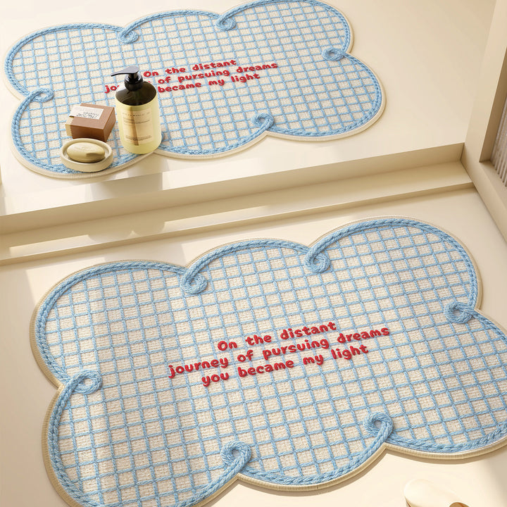 Heart-Patterned Bathroom Mat Bowlift