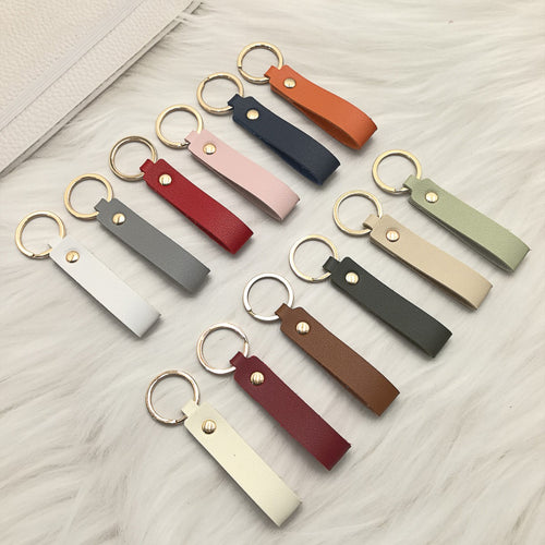 Unisex keychain with elegant artificial leather design Bowlift