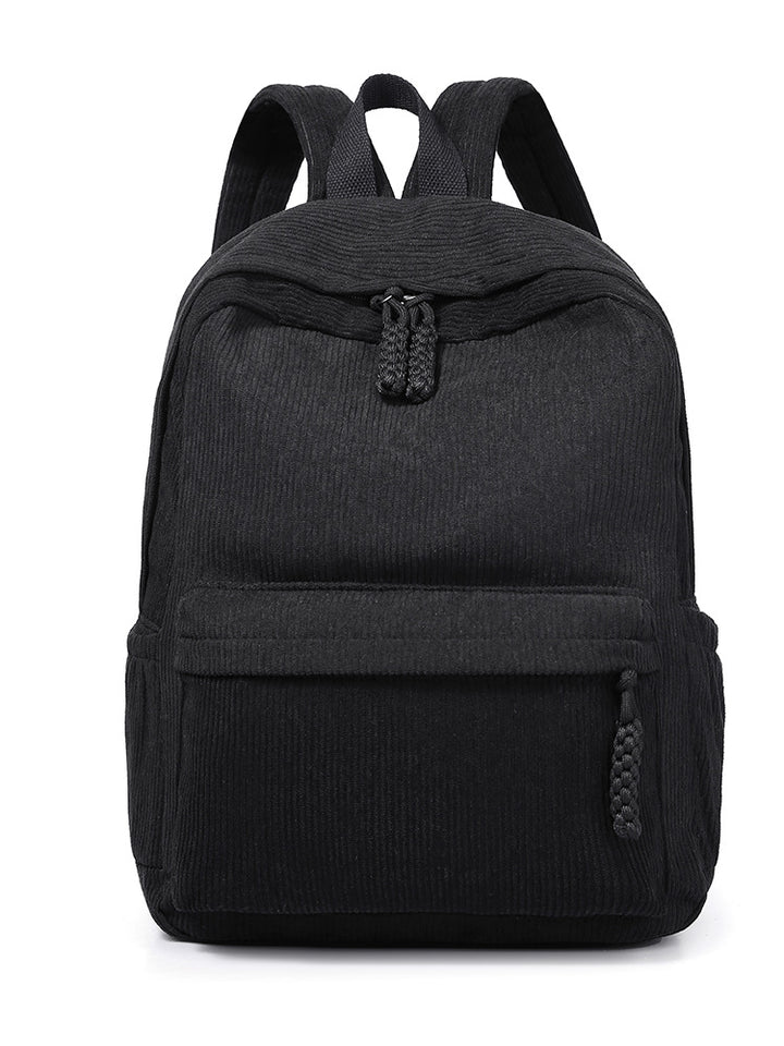 Textured Fabric Multi-Compartment Backpack Bowlift