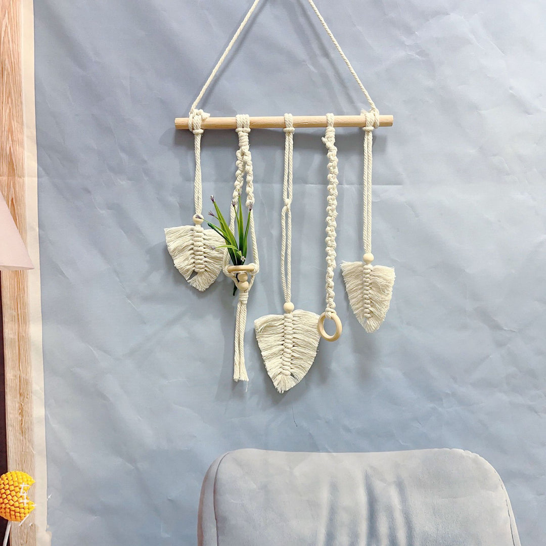 Decorative Macrame Leaf Wall Hanging Bowlift