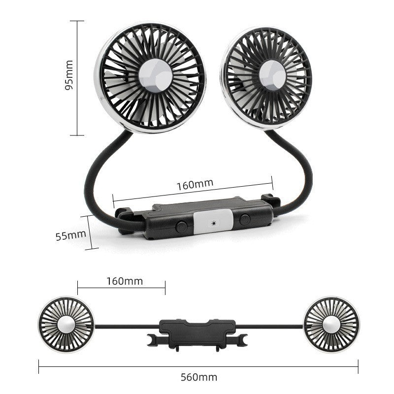 Unisex Dual-Function Rechargeable Clip-On Fan Bowlift