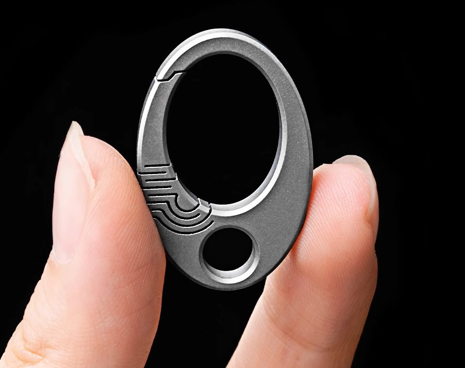 BowLift | Exquisite Mini Pure Titanium Keychain: EDC Press-Lock Charm Tool