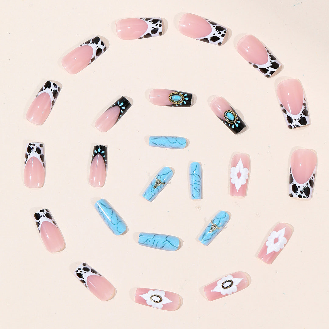 Bohemian Floral Nail Art Extensions Bowlift