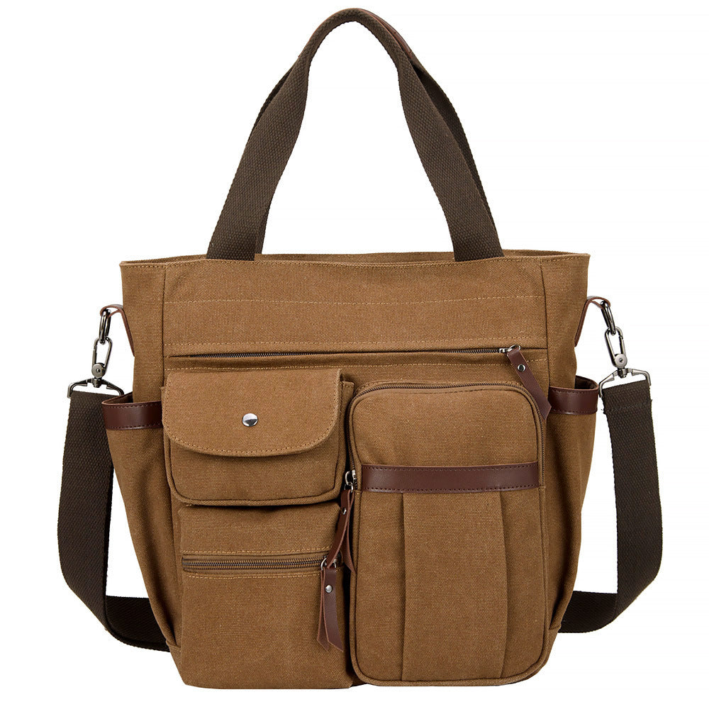 WoMulti-Pocket Canvas Tote Bag Bowlift