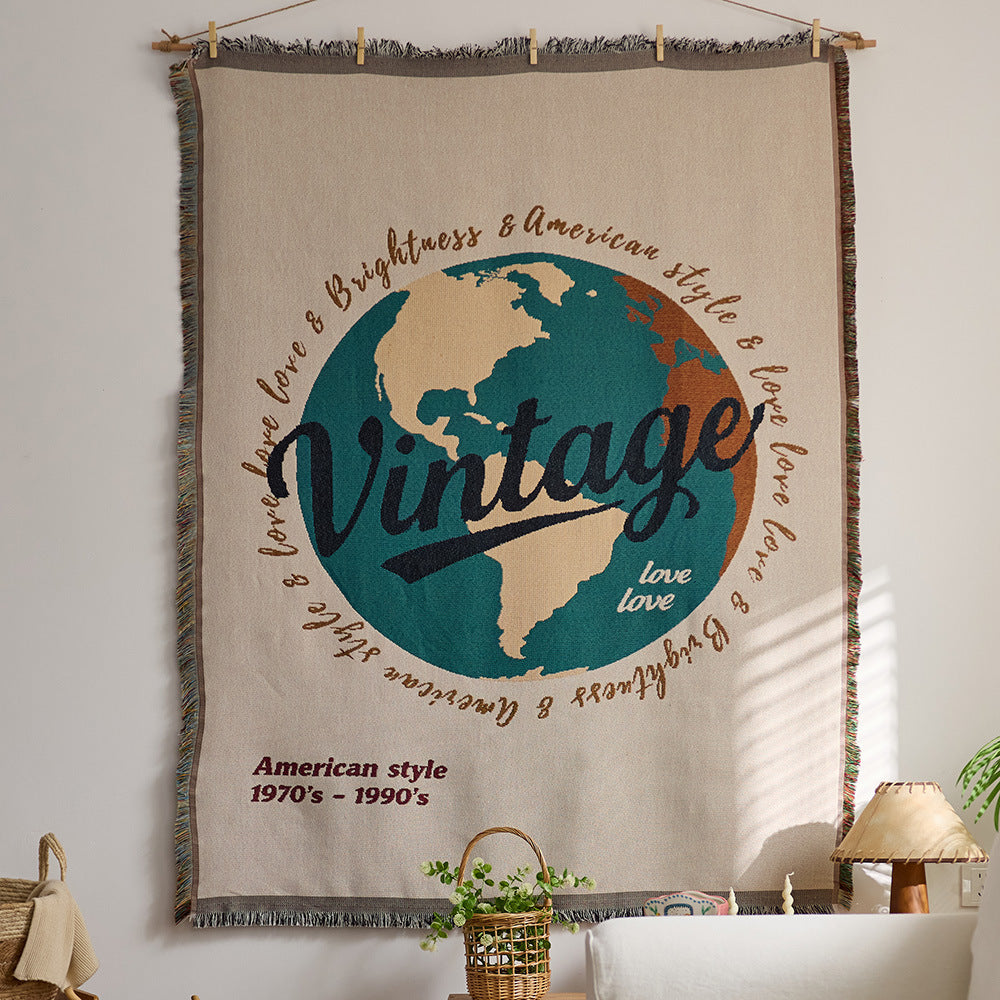 Artistic Space-Themed Throw Blanket