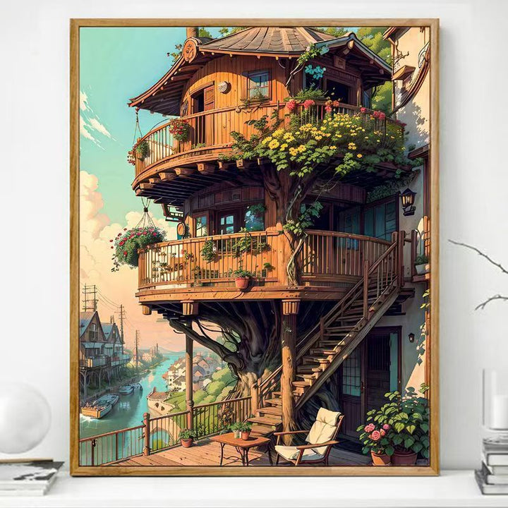 Cozy Balcony Art Print Bowlift