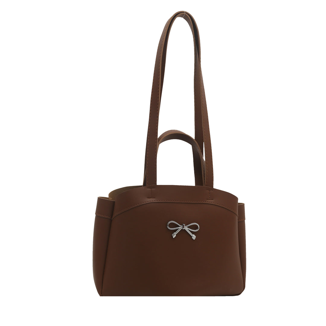 Elegant Bow Accent Handheld Tote Bag Bowlift