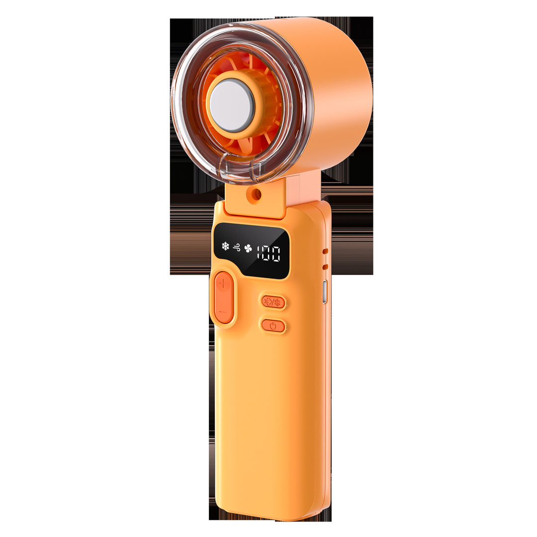 Cooling rechargeable handheld digital display tilt fan with silent brushless motor Bowlift
