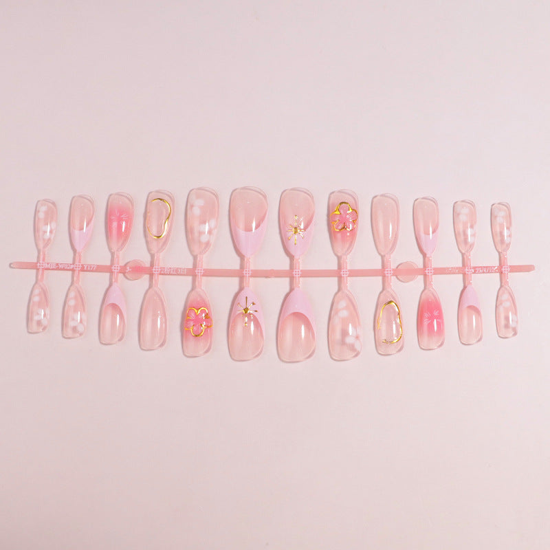 Premium Press-On Nail Set with Decorative Accents Bowlift