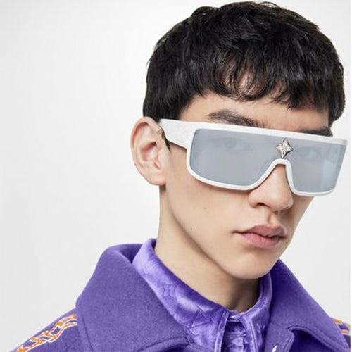 Women's sunglasses in futuristic oversized design with sparkling decor Bowlift