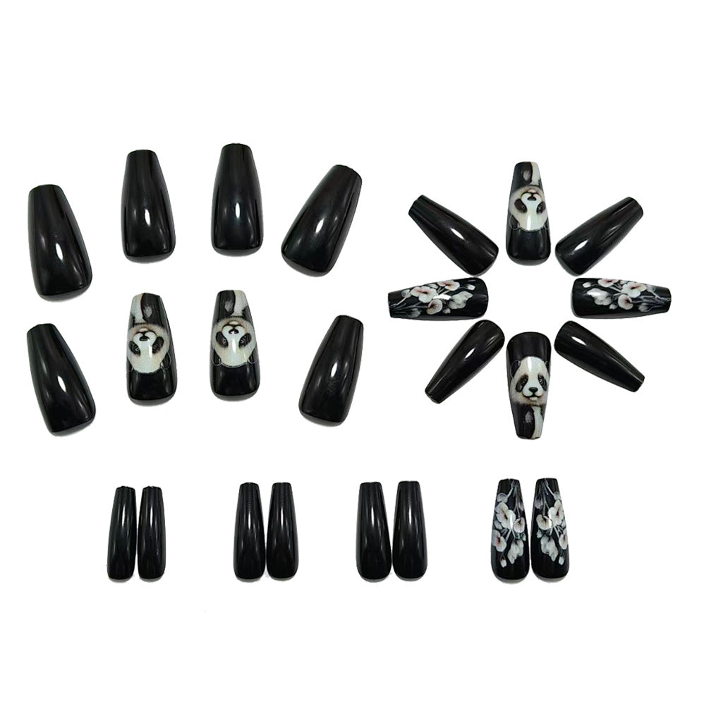 Panda motif artificial nails Bowlift