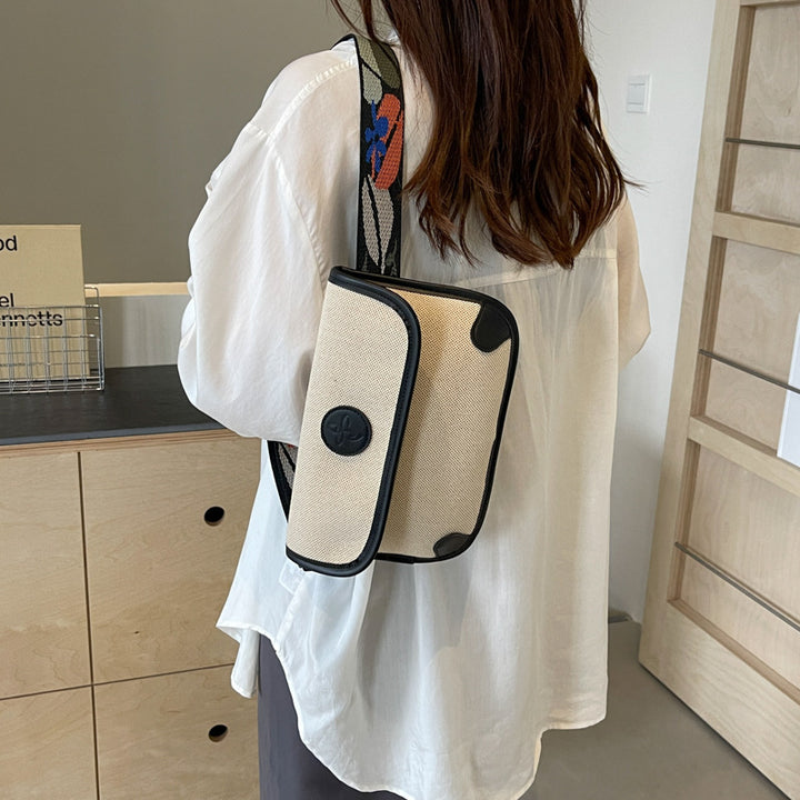Floral Embroidered Messenger Bag Bowlift