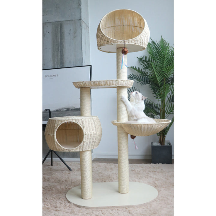 Cat tree made of natural material Bowlift