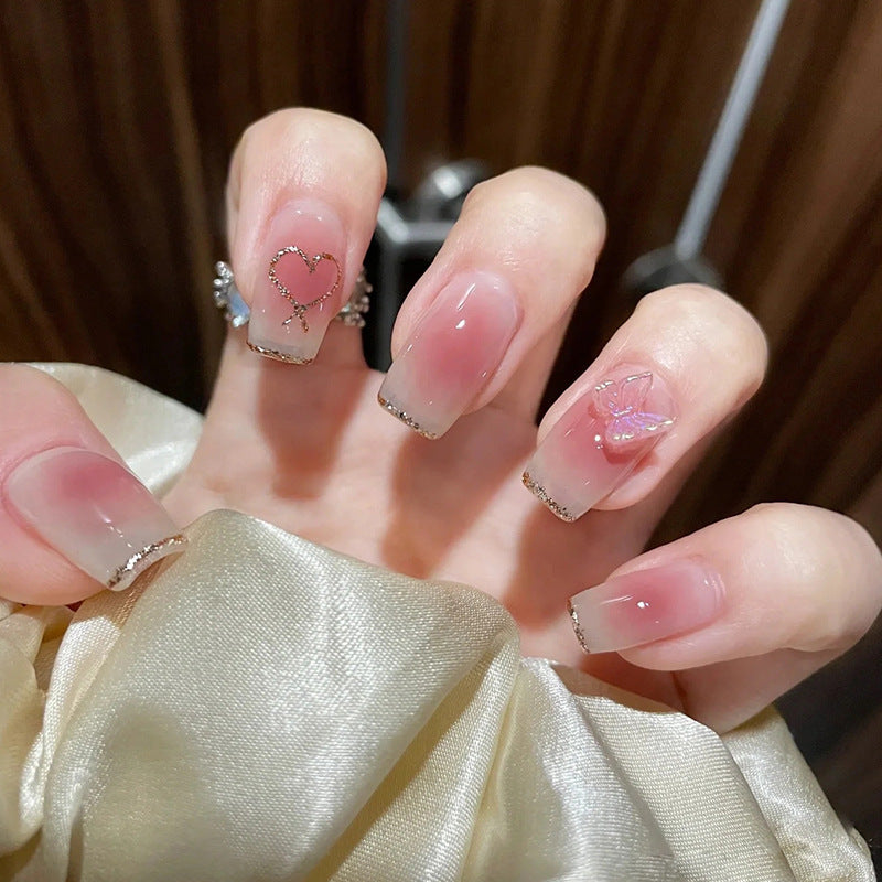 Artificial artificial nails with heart design Bowlift
