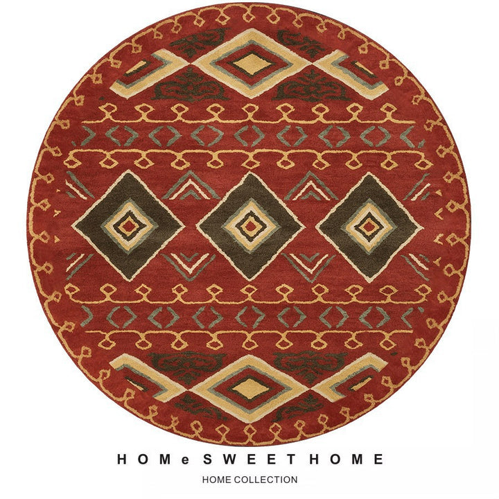 Vintage-Inspired Round Rug
