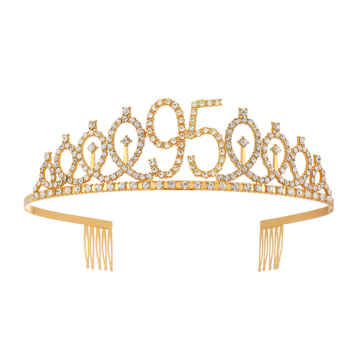 Women's Crystal-Embellished Tiara with Elegant Design Bowlift