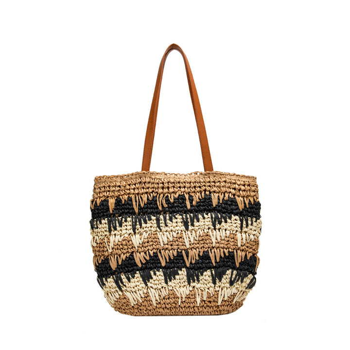Woven Natural Material Handbag Bowlift
