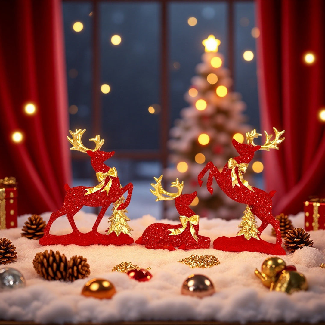 Luxurious Reindeer Sculpture Bowlift