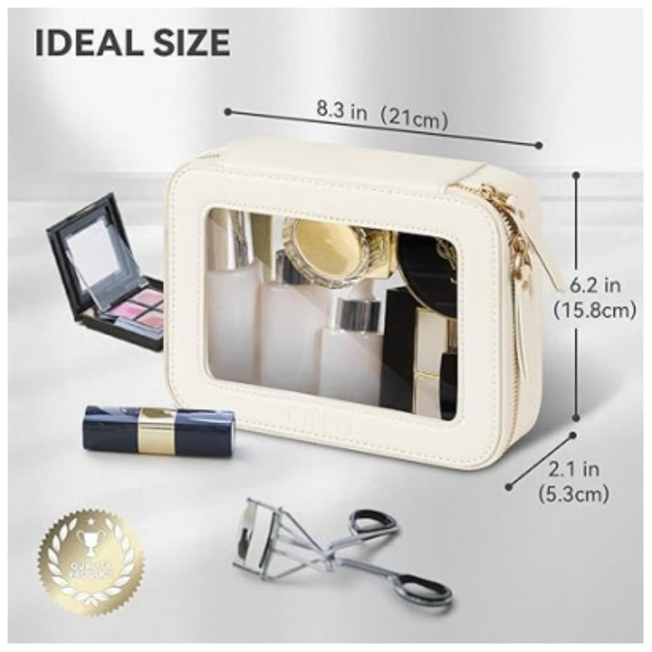 Cosmetic organizer with viewing window Bowlift