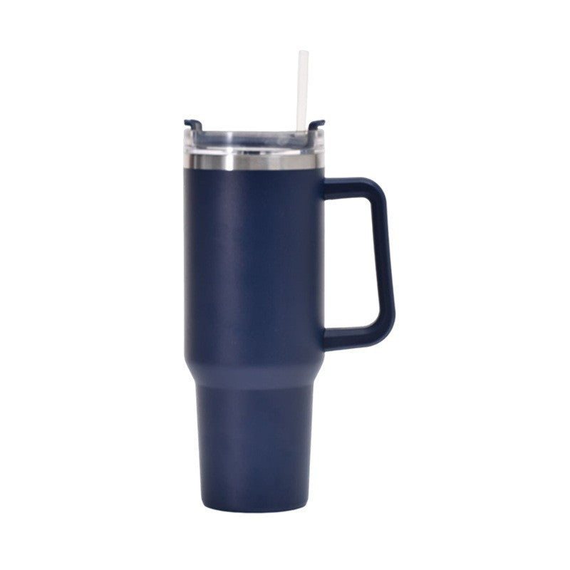 Women's insulated cup with straw and ergonomic handle Bowlift