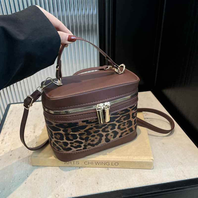 WoChic Leather and Fabric Crossbody Bag Bowlift