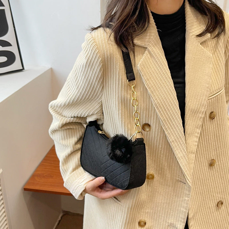WoStylish Faux Fur Mini Handbag Bowlift